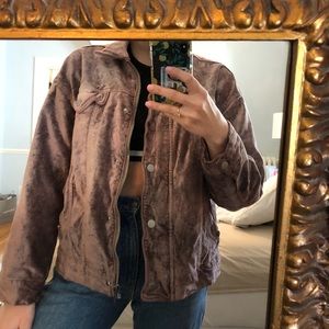 Free people velvet trucker jacket